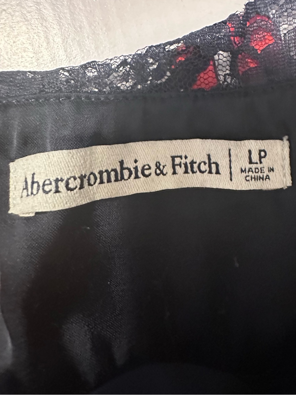 Abercrombie Satin Lace-Trim Slip Dress in Deep Navy - Picture 8 of 8